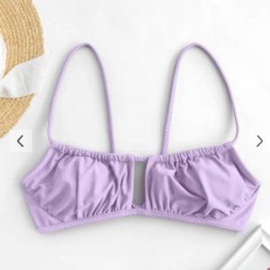 Women's Trendy Purple Padded Bikini Top (NEW)